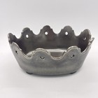 Vietri Italian Pottery Bowl Silver 11" x 9.5" Microwave Dishwasher Safe