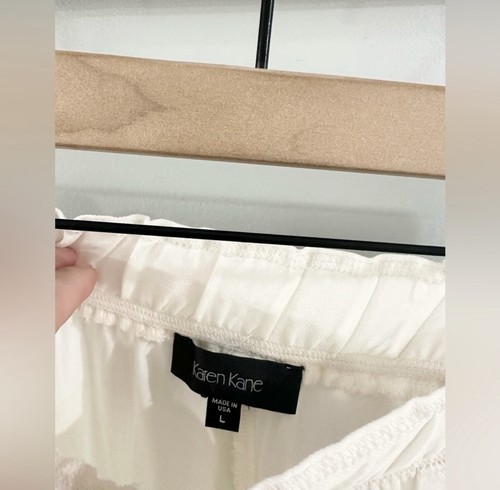 Karen Kane Wide Leg Pull On Pants White Off White Size Large - Picture 5 of 6