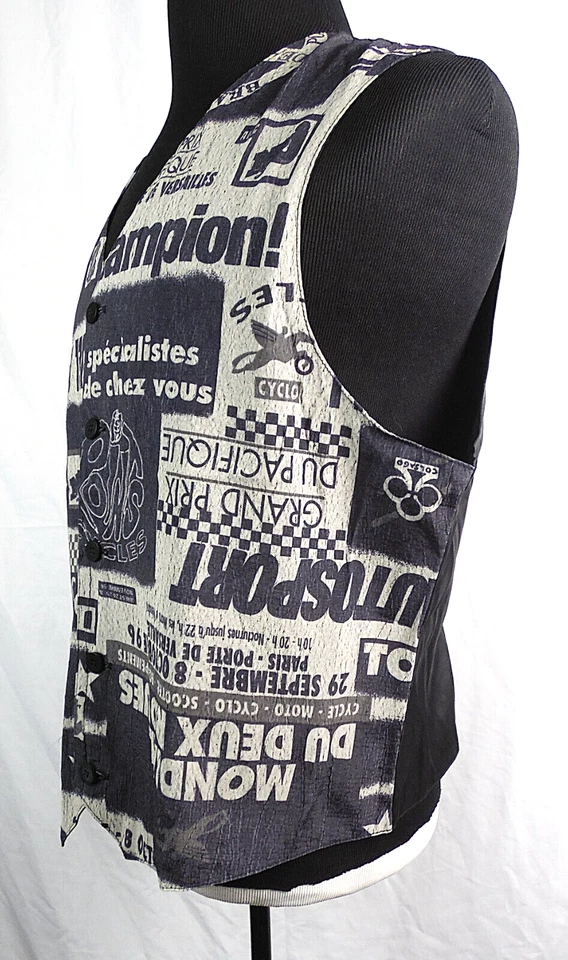 Chaleco Scooters De Colección Attitudes Gris Francés París Automóvil Salón L Hecho en EE. UU. Foto 2 de 4
