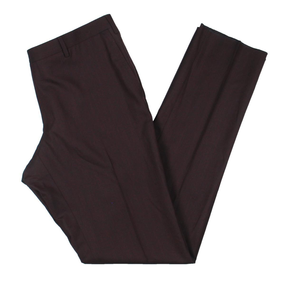 Трикотажные мужские красные костюмные брюки без подкладки с зауженными штанинами 58R BHFO 6397