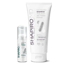 Hair Loss Shampoo and Leave-In Daily Foam, Vegan Formulas for Thinning Hair 