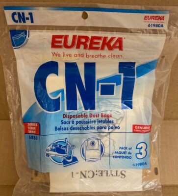 Eureka Vacuum Bags CN-1 61980A Series 6850 Paper Dust Bags Pack of 3 - Genuine