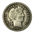 1916 10C Barber Dime XF #