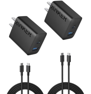 Anker iPhone 16 Charger, USB C Charger Block 2-Pack 20W Fast Wall Charger NEW