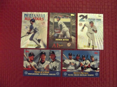 2000 Topps Derek Jeter Insert Lot-5 Cards NM/MT