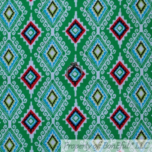 BonEful FABRIC FQ Cotton Quilt Green Leaf Tree Branch Tonal Tone Calico Flower S - Picture 11 of 12