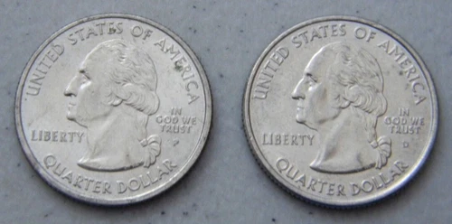 2006 P & D SOUTH DAKOTA STATE QUARTER STATEHOOD (SET OF 2 COINS) 25 CENTS