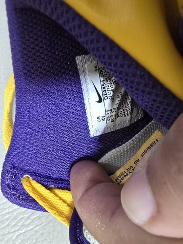 Nike Dunk High (GS) Youth Court Yellow Purple Lakers for Kids Size 4Y Used - Picture 5 of 7