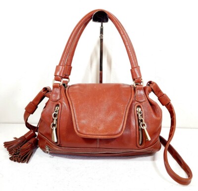 SEE BY CHLOE 2way shoulder bag handbag leather brown women fringe