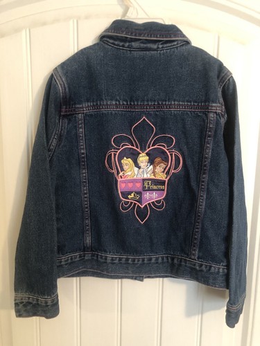 DISNEY STORE PRINCESS DENIM/JEAN JACKET~SIZE GIRLS SIZE SMALL (5-6) - Picture 2 of 10