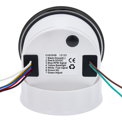 Tacómetro calibre 85MM 3 EN 1 0-6000RPM con voltímetro de nivel de combustible para barco - Imagen 16 de 17