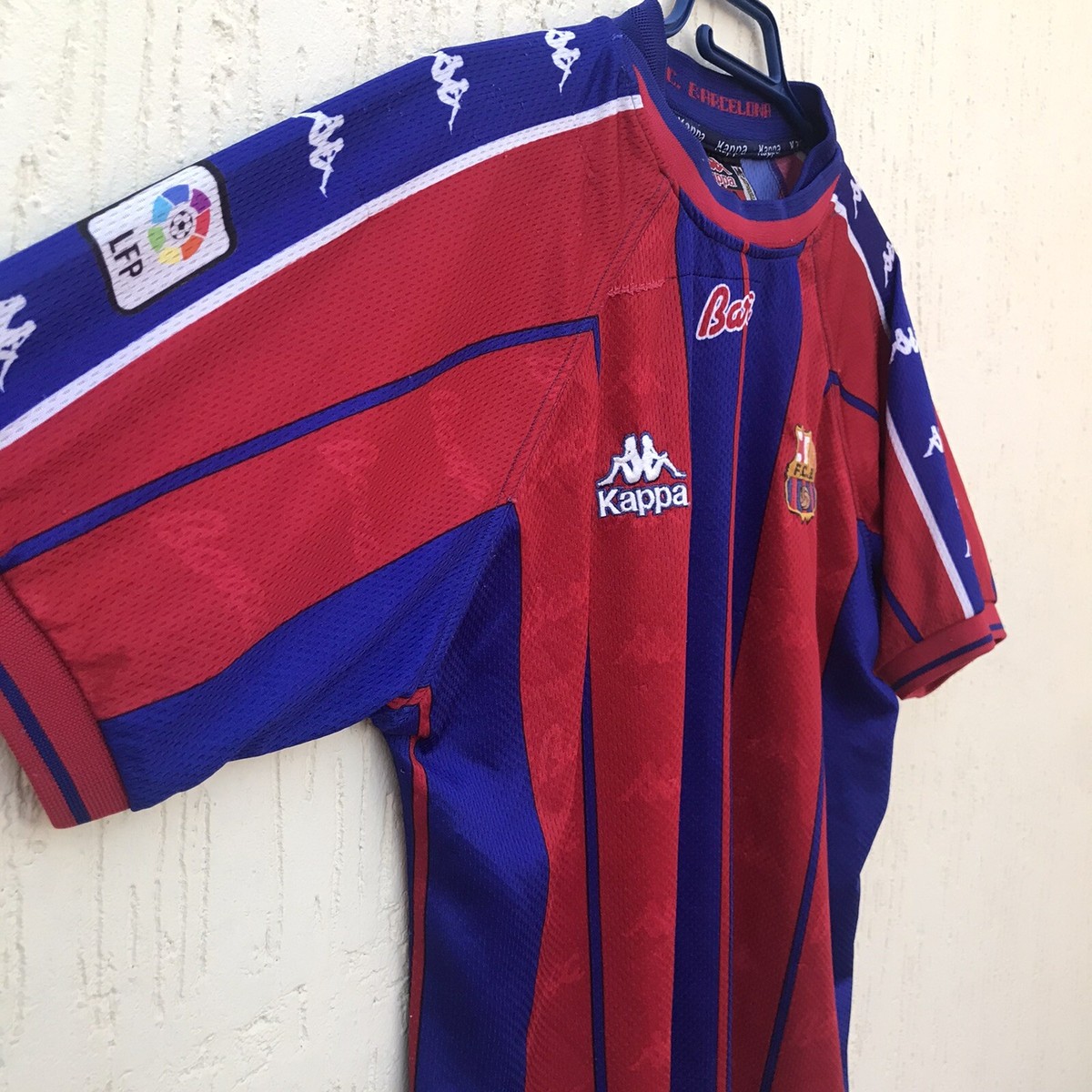 Kappa FC Barcelona97/98 Figo 7 長袖シャツ FC BARCELONA 1997 1998 FOOTBALL CAMISETA FIGO SHIRT JERSEY