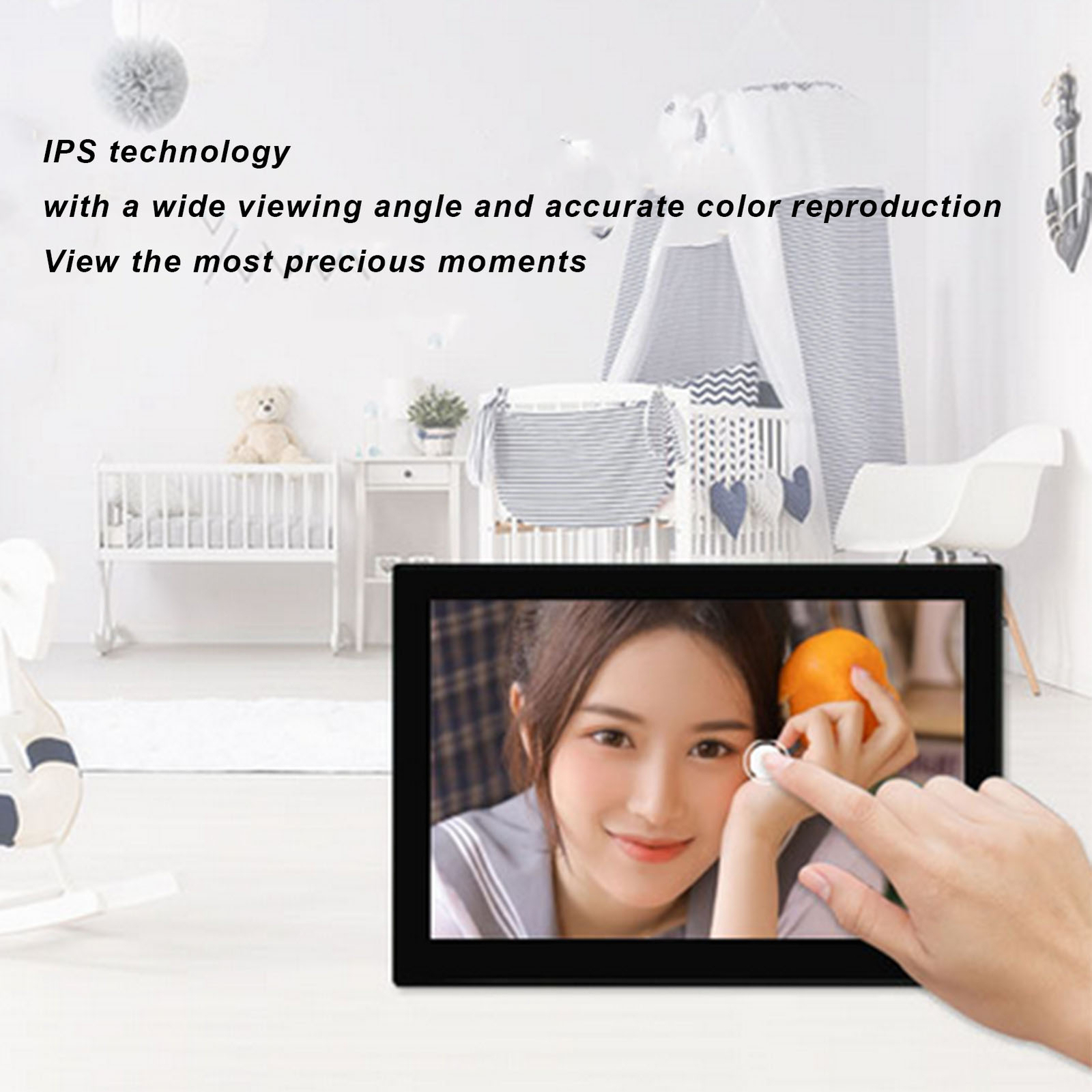 10.1 Inch WiFi Digital Photo Frame IPS Touch Screen 16GB Storage Auto