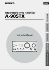 Onkyo A-905TX - Stereo Hifi Amplifier - Operating Instructions - USER MANUAL