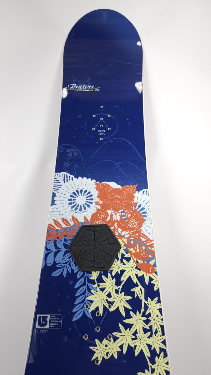 Burton Feather 154 Blue Foral Design Women's Snowboard 154cm | eBay