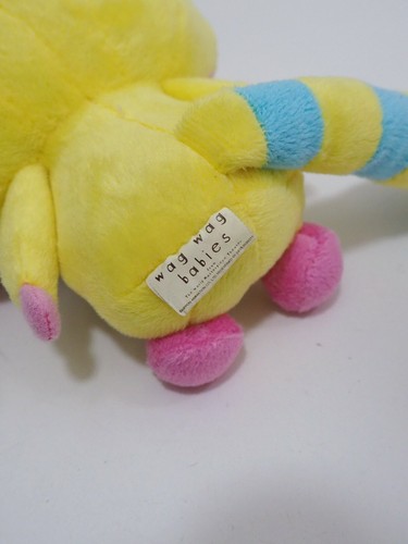 Rascal el mapache Wag Wag bebés peluche colorido 6" muñeca de peluche Japón - Imagen 6 de 7