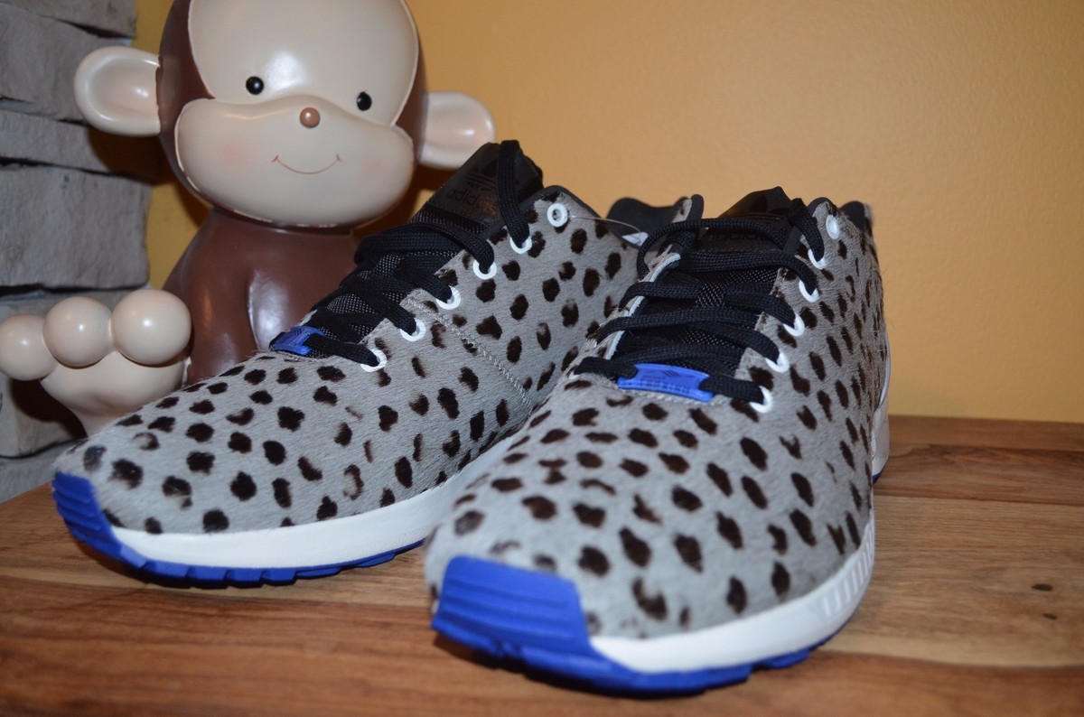NEW ADIDAS ZX FLUX Trainers Leopard Pattern Print SZ 13
