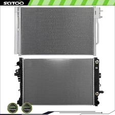 Car Radiator and A/C Condenser Kit Fits 2016 2017-2018 Chevrolet Malibu 1.5L l4