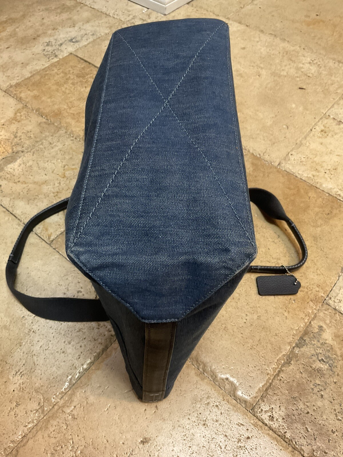 Coach Denim Tote With Horse & Carriage 25902 Gem