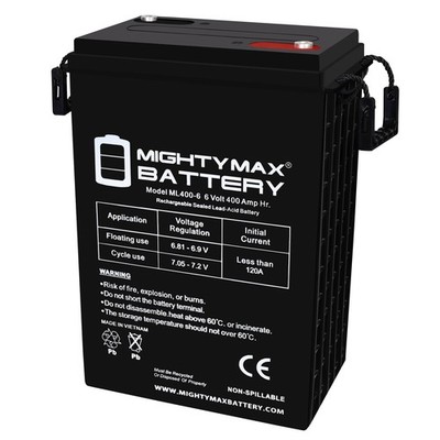 Mighty Max 6V 400Ah AGM INT Terminal Battery Compatible With Centenial CB6-400