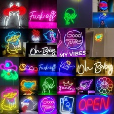 LED Neon Sign Light LED Wall Lights Visual USB Bar Lamp Night Light Party Decor