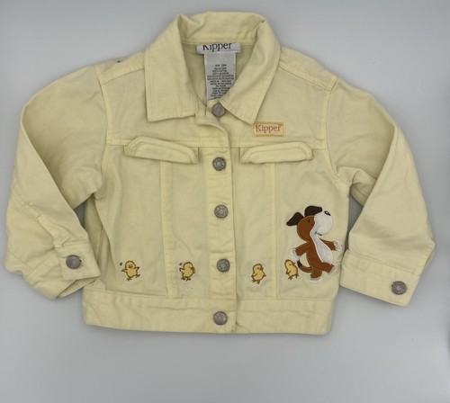 RARE Y2K Vtg Kipper The Dog Jacket HIT Entertainment Mick Inkpen Kids Sz 24 Mos