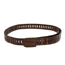 Vintage Wood Articulated Belt Women s SZ 37 Boho Unique Hippie 70s Rustic Art