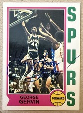 1996 Archives #196 George Gervin Autograph Inscribed “Iceman44” SP Spurs HOF