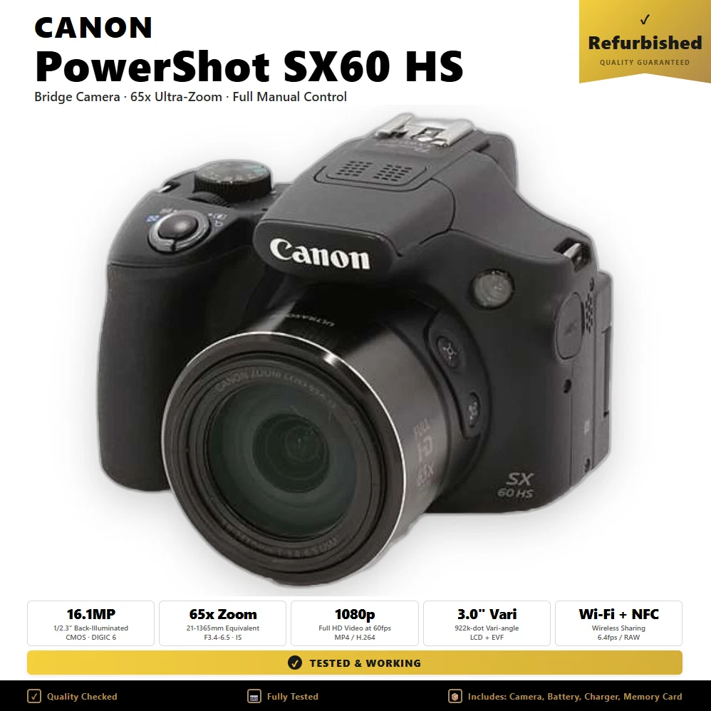 Canon PowerShot SX60 HS Digital Cameras for Sale | Shop New & Used