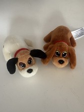 Lot Of 2 POUND PUPPIES 2 DOGS 4.5" PLUSH 2024 Basic Fun Brand