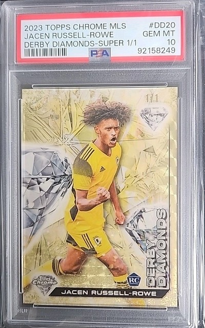 Jacen Russell-Rowe 2023 Topps Chrome MLS Derby Diamond Superfractor #1/1 PSA 10