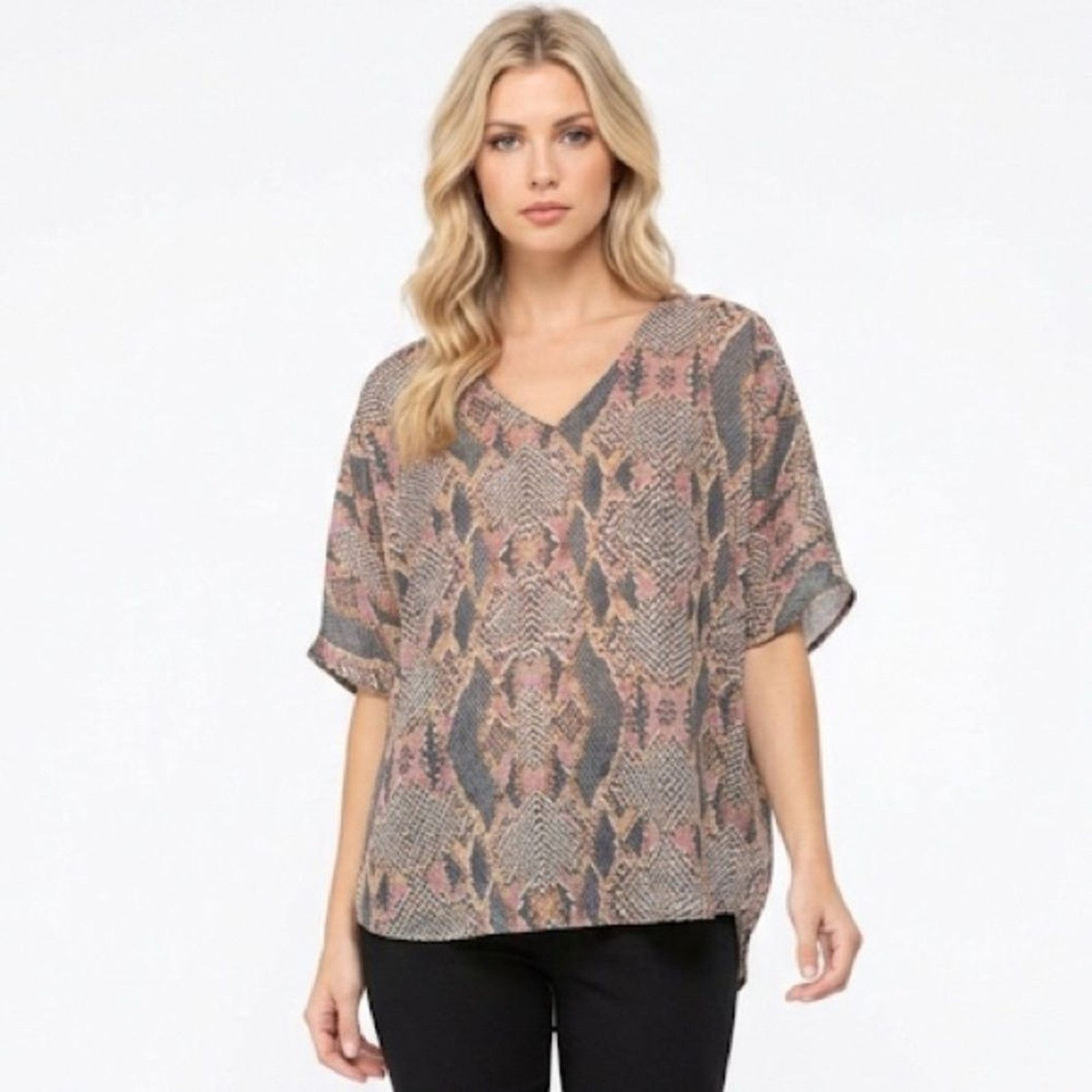 ADRIENNE python print top size small - image 1