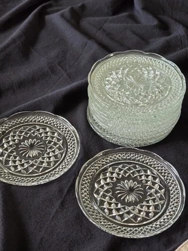 Anchor Hocking WEXFORD Bread & Butter Dessert NOT SAUCER. NO CENTER RIM Set 12