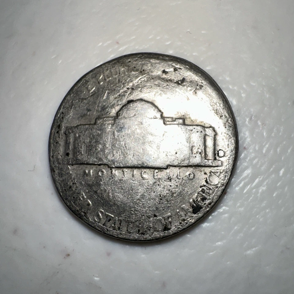 1964-D 5c Jefferson Nickel Struck misprint off struck, Rare off center. - Image 3 of 4