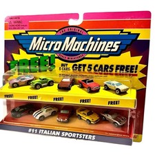 Micro Machines, 11 ITALIAN SPORTSTERS W/5 Bonus Cars Collection Galoob, 65100