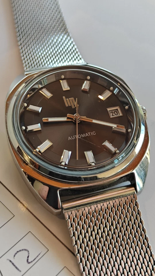 Автоматические часы LIP из нержавеющей стали с механизмом Miyota полный комплект коробка и бумага - Изображение 2 из 4