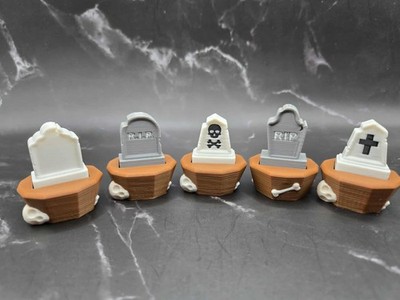 Halloween Graveyard Fidget Clickers   3D Printed Headstone Sensory Toys