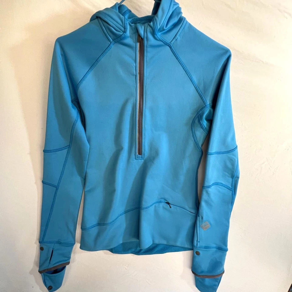Salomon Acti Lite Half Zip Hoodie Womens Size XS Blue Outdoor Active - Image 3 of 4