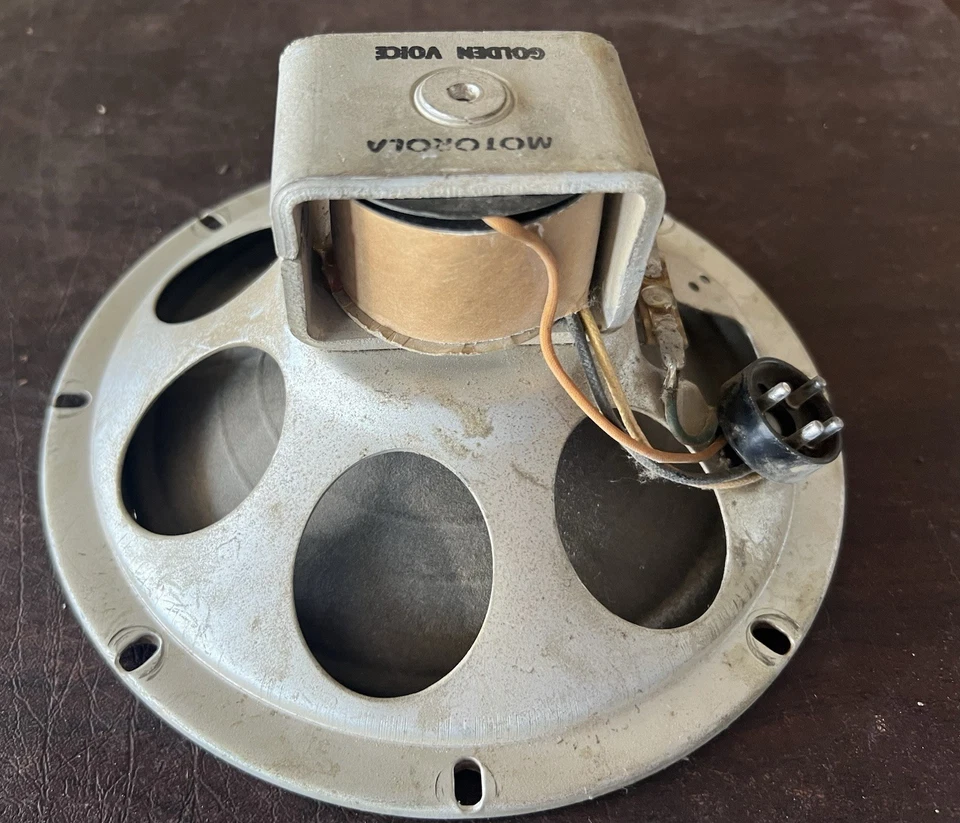 "Altavoz de radio bobina de campo Motorola Golden Voice 8"" de colección para recone/reparación" Foto 4 de 4