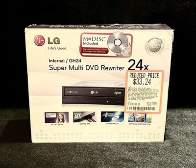 LG GH24NS90 Super Multi DVD Rewriter 24x Internal/GH24 NEW OPEN BOX