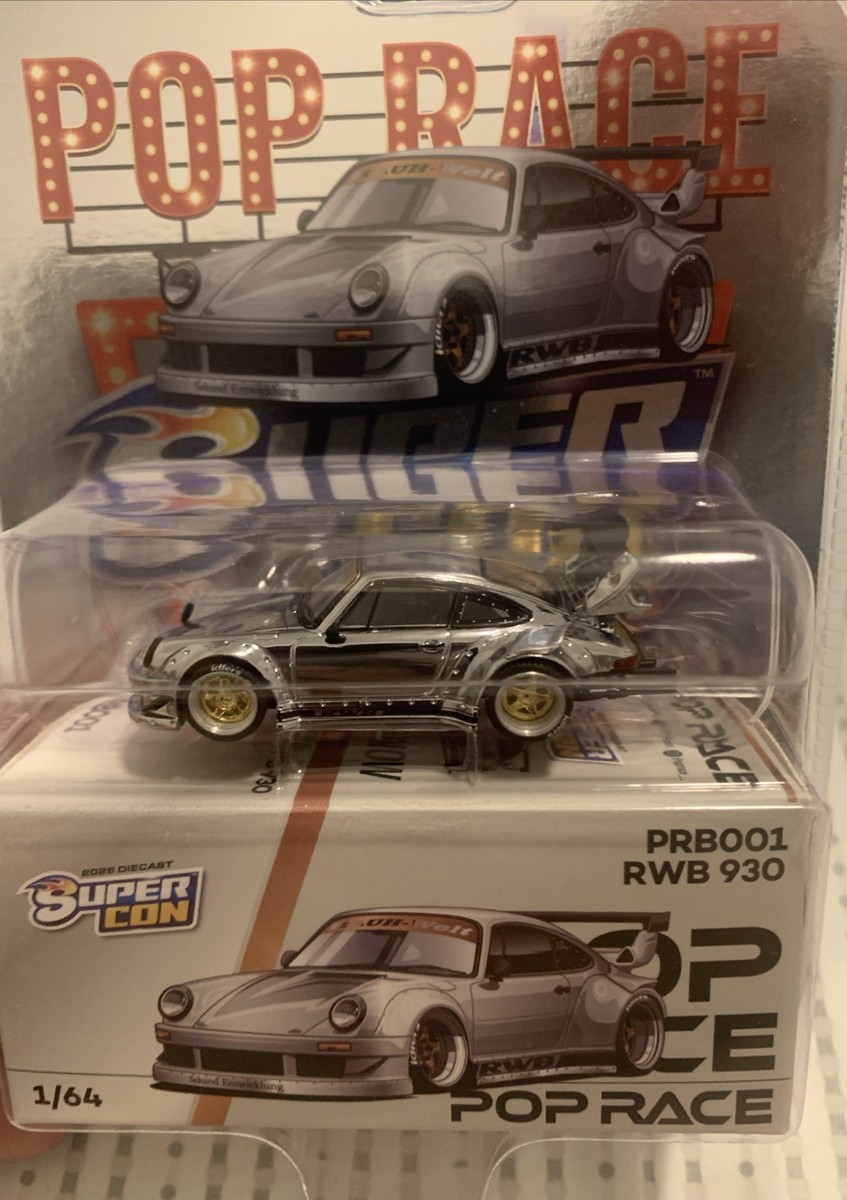 2026 Pop Race Las Vegas Super Con Porsche 930 RWB 1:64 Diecast Car