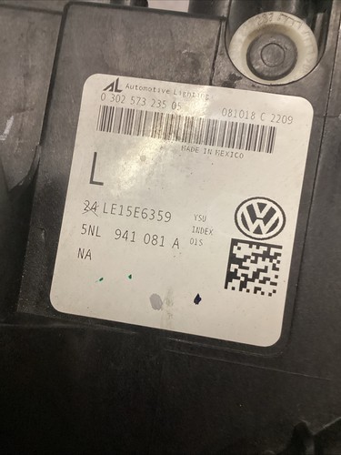 2018-2019 VOLKSWAGEN TIGUAN LEFT LH DRIVER SIDE HEADLIGHT LED OEM COMPLETE - Picture 10 of 20