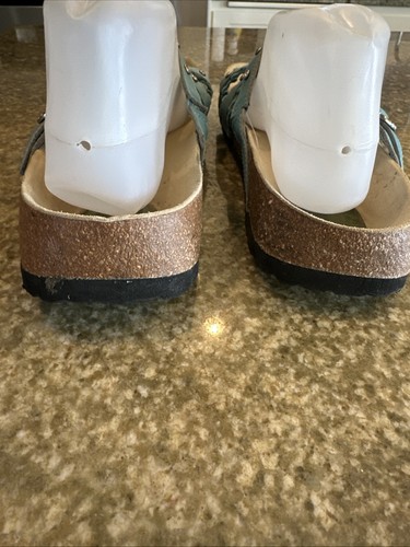 Sandalias Birkenstock Betula con tiras de corcho de cuero con volantes brillantes con estrás 42 - Imagen 3 de 10
