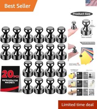 Durable Black Neodymium Push Pin Magnets - 0.47in Size for Office  Home Use