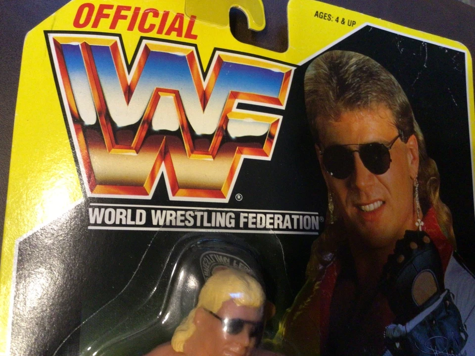 WFF WORLD WRESTLING FEDERATION 1993 SHAWN MICHAELS PANTALONES BLANCOS EN TARJETA ORIGINAL Foto 2 de 4