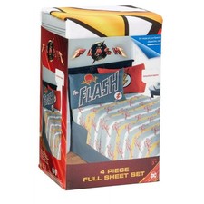 The Flash "Speed Force" Kids Microfiber Sheet Set-W159989553578