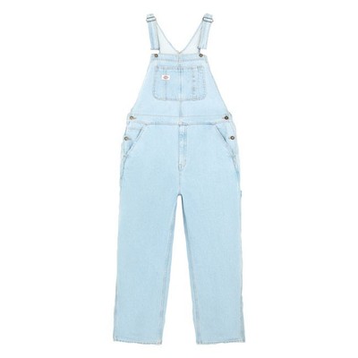 dickies latzhose aus klassischem jeans denim vntg blau