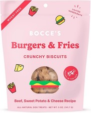 Bocce's Bakery 5Oz All Natural Dog Treats Wheat Free Crunchy Biscuit Snacks