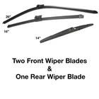 Peugeot 208 2012 - 2019 Front and Rear Windscreen Wiper Blades