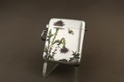 Rare German Art Nouveau 935 Silver Enamel Vesta Case Match Safe Thistle Bee